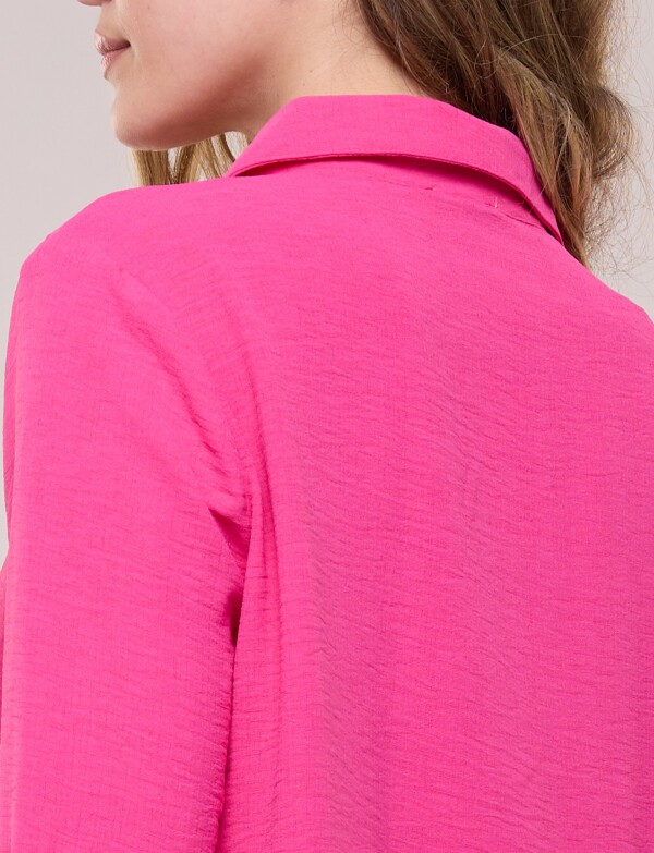 Blusa Holgada Triple Botón FUCSIA