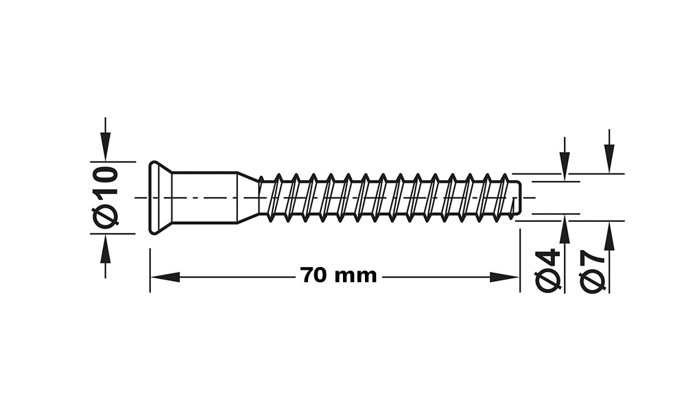 Tornillo estructural 7x70 264.43.211 ciento Tornillo Estructural 7x70 264.43.211 Ciento