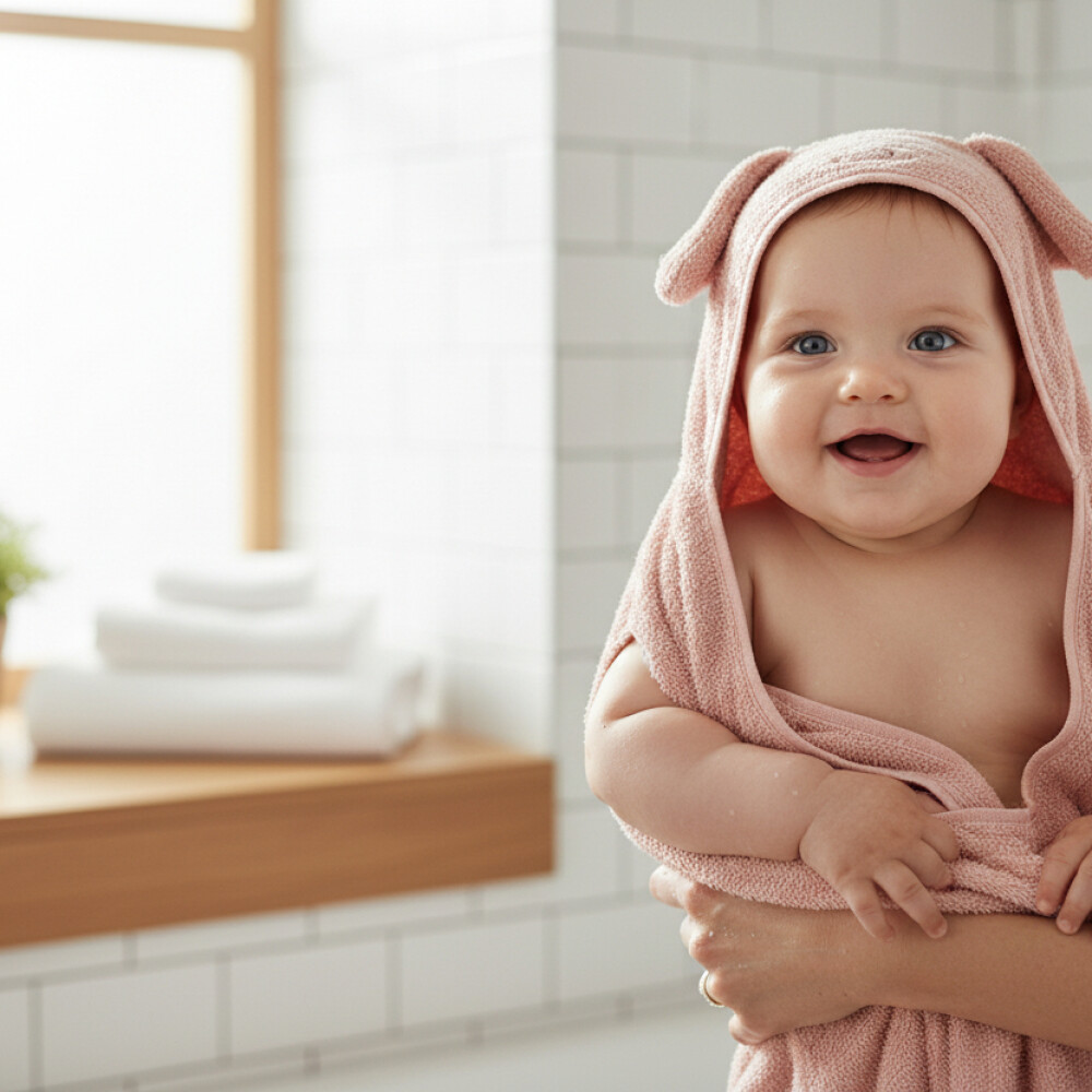 Toalla capucha LORELLI rosa