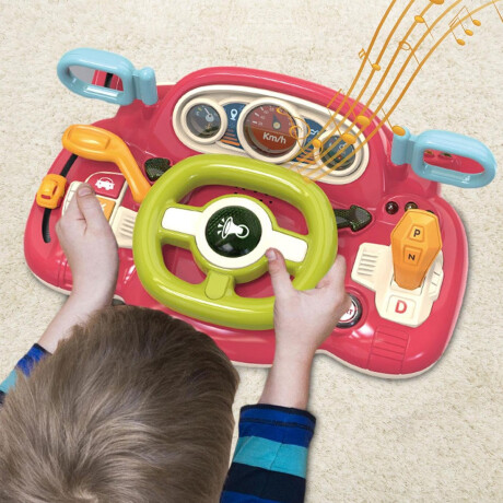 Volante Musical Juego Infantil Simulador Manejo Luz Sonidos Fucsia