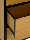 Cómoda ODENSE 3 cajones color roble/negro Cómoda ODENSE 3 cajones color roble/negro