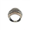 Anillo Ondas-Plata y Oro-Piedra Zirconia-AN5373 conpiedra