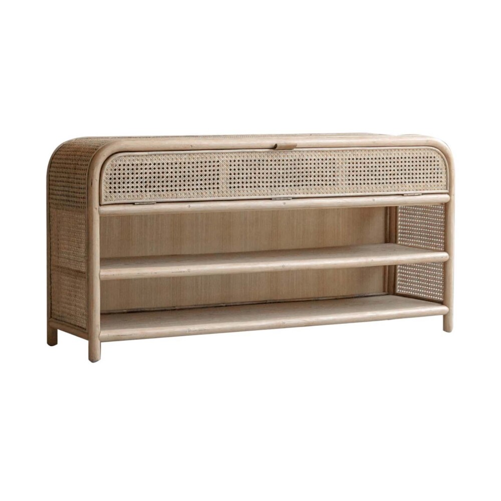 CÓMODA ZAPATERA RATTAN-Y-MADERA NATURAL-BEIGE CALGARY