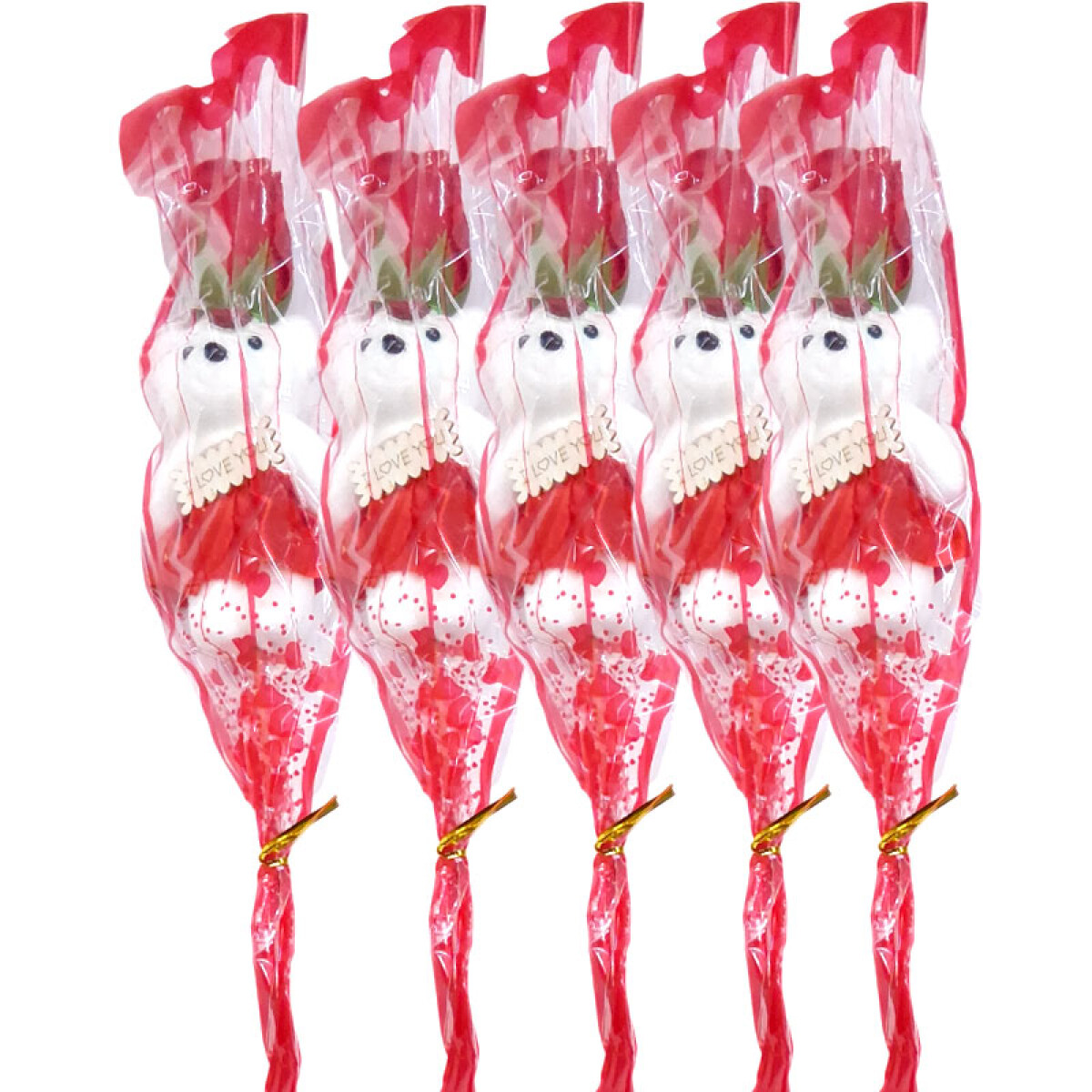 Flor artificial con osito 47cm - Flor Artificial Con Osito 47cm 