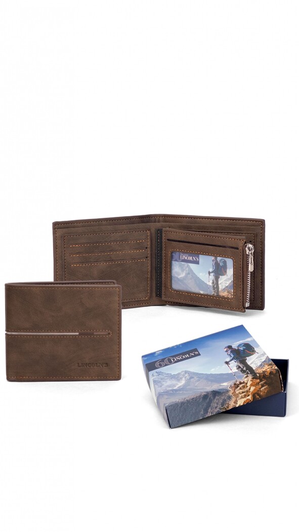 BILLETERA HOMBRE VAN GOGH TOPO C/ GUARDA BEIGE