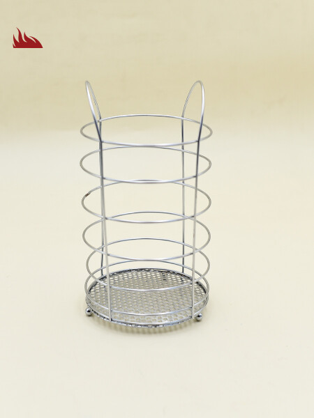 PORTA CUBIERTOS ACERO 17CM PLATEADO