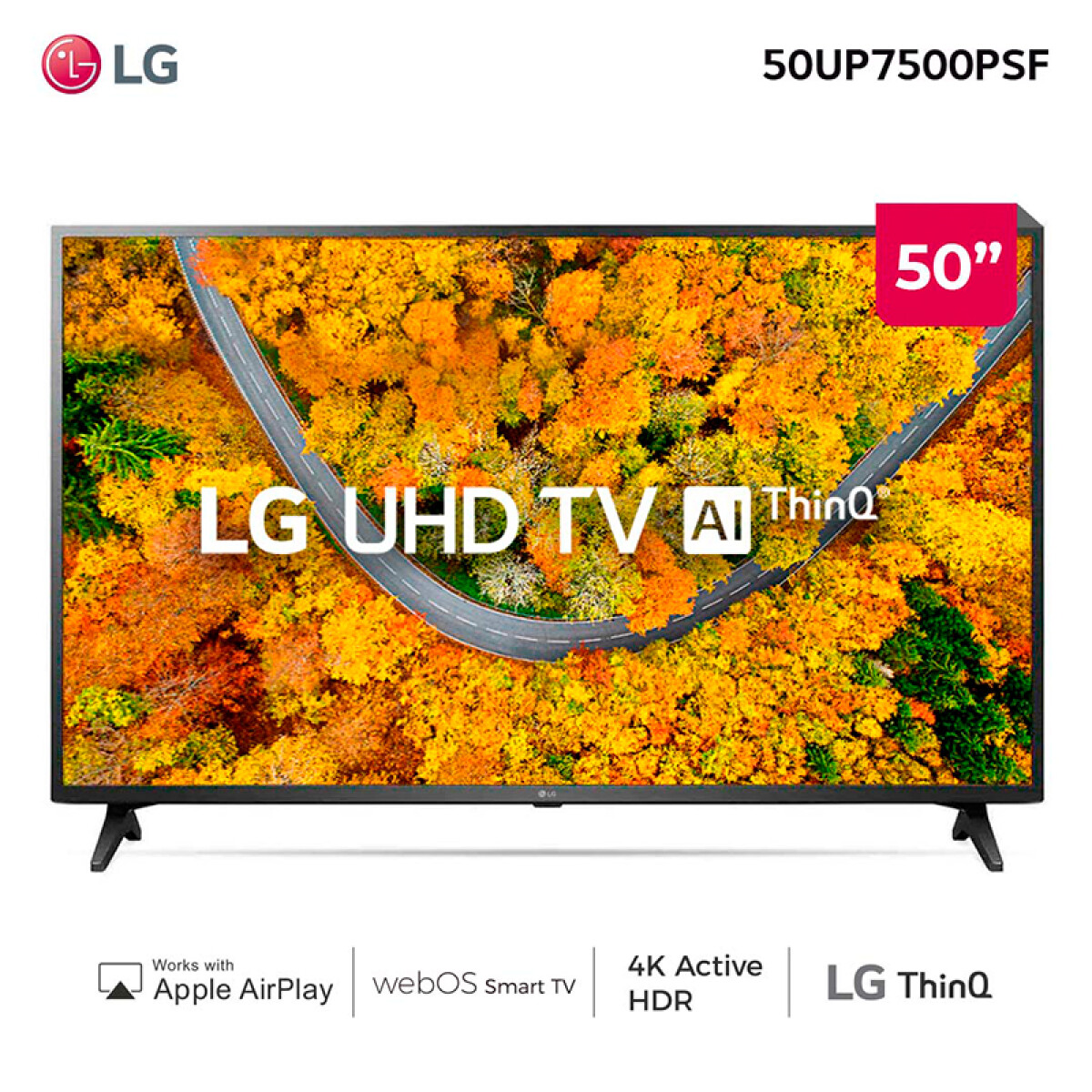 Tv LG UHD 4K 50" 50UP7500 AI Smart TV - Unica 