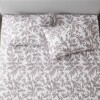 JGO SABANA HOJAS GRIS FULL 140X200+30CM 4PZ Unica