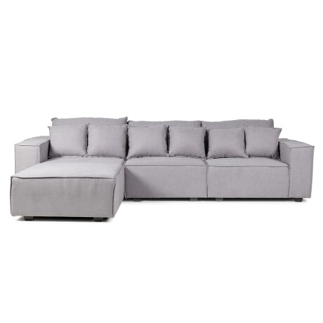 Sofá Modular Maia (4 módulos) - Tela Microfibra 12074 (Gris)