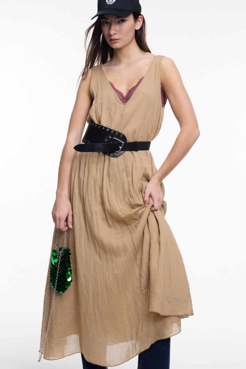 VESTIDO Taupe