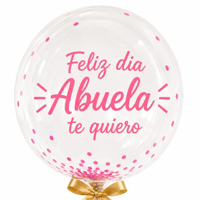 Globo de silicona personalizado texto rosa