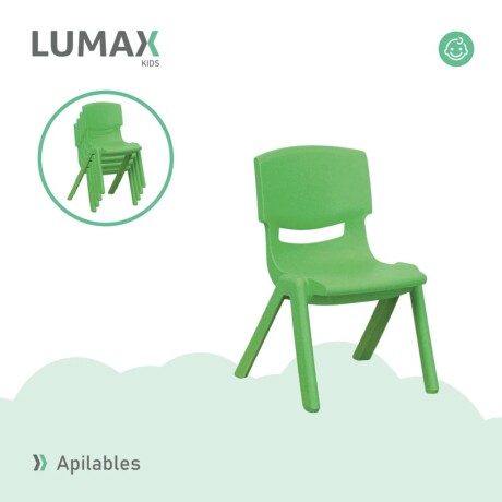 Silla para niños en plástico inyectado colores Verde
