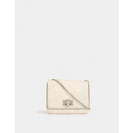 Bandolera Efecto Snake Blanco Crudo