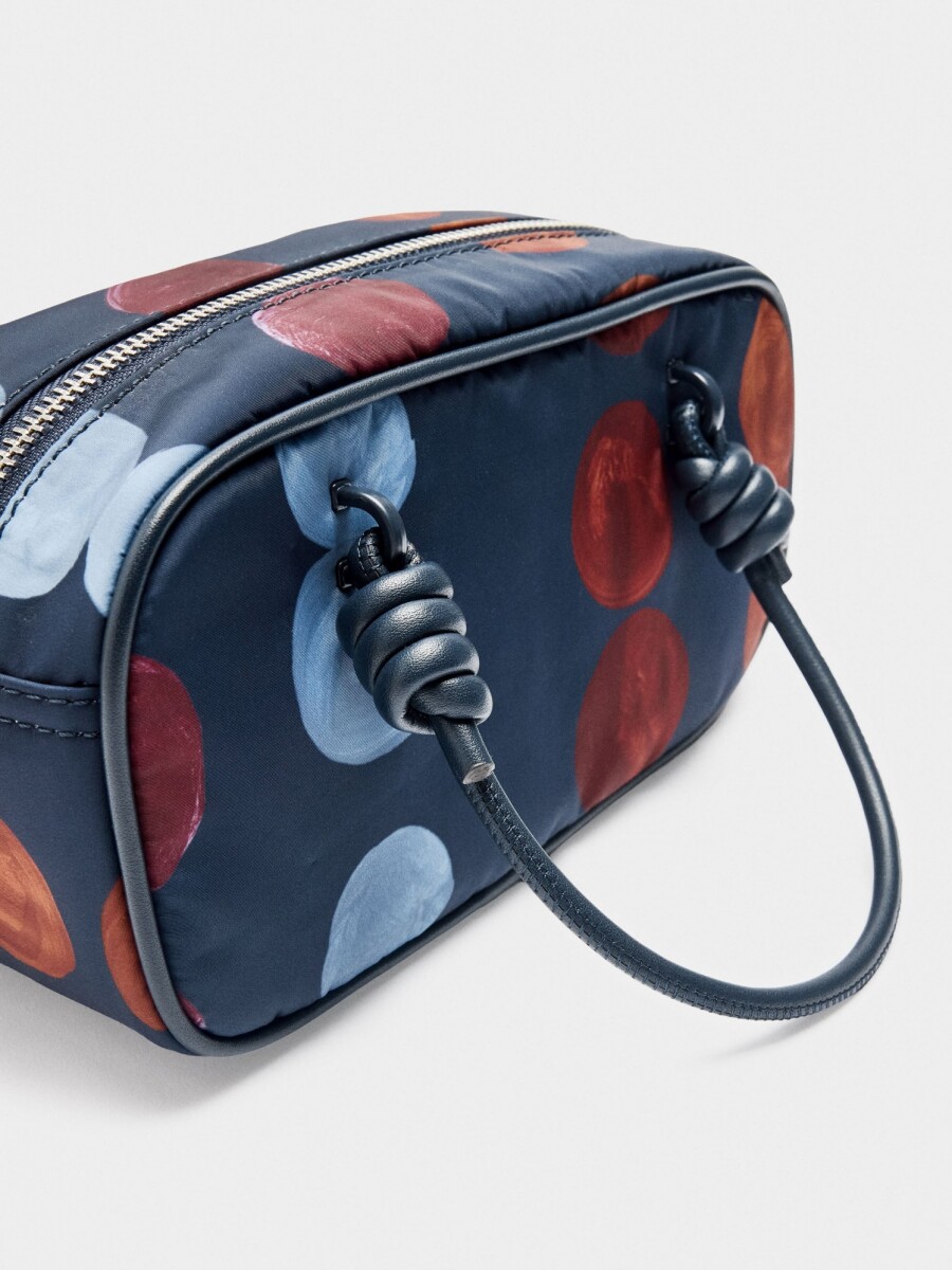 Bolso Bowling De Nylon azul-marino
