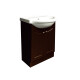 Mueble De Baño Wengue 610X305X864Cm Color Chocolate Con Bacha Dgc