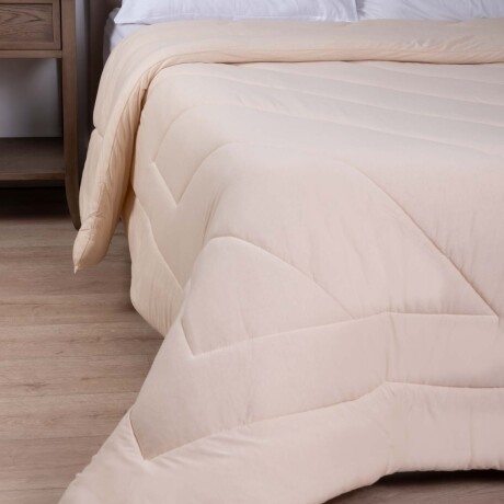 ACOLCHADO 1 PLAZA ALGODON NATURAL-BEIGE MALLA JERSEY CRUDO