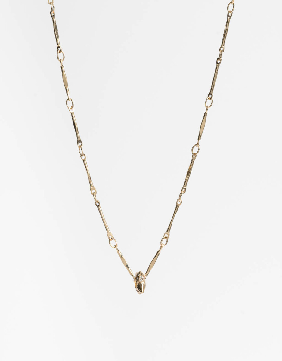 Collar Cadena Con Cubic 