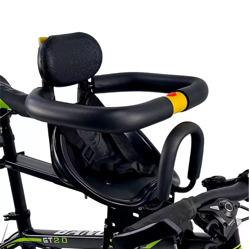 Asiento de bicicleta frontal para niños NEGRO