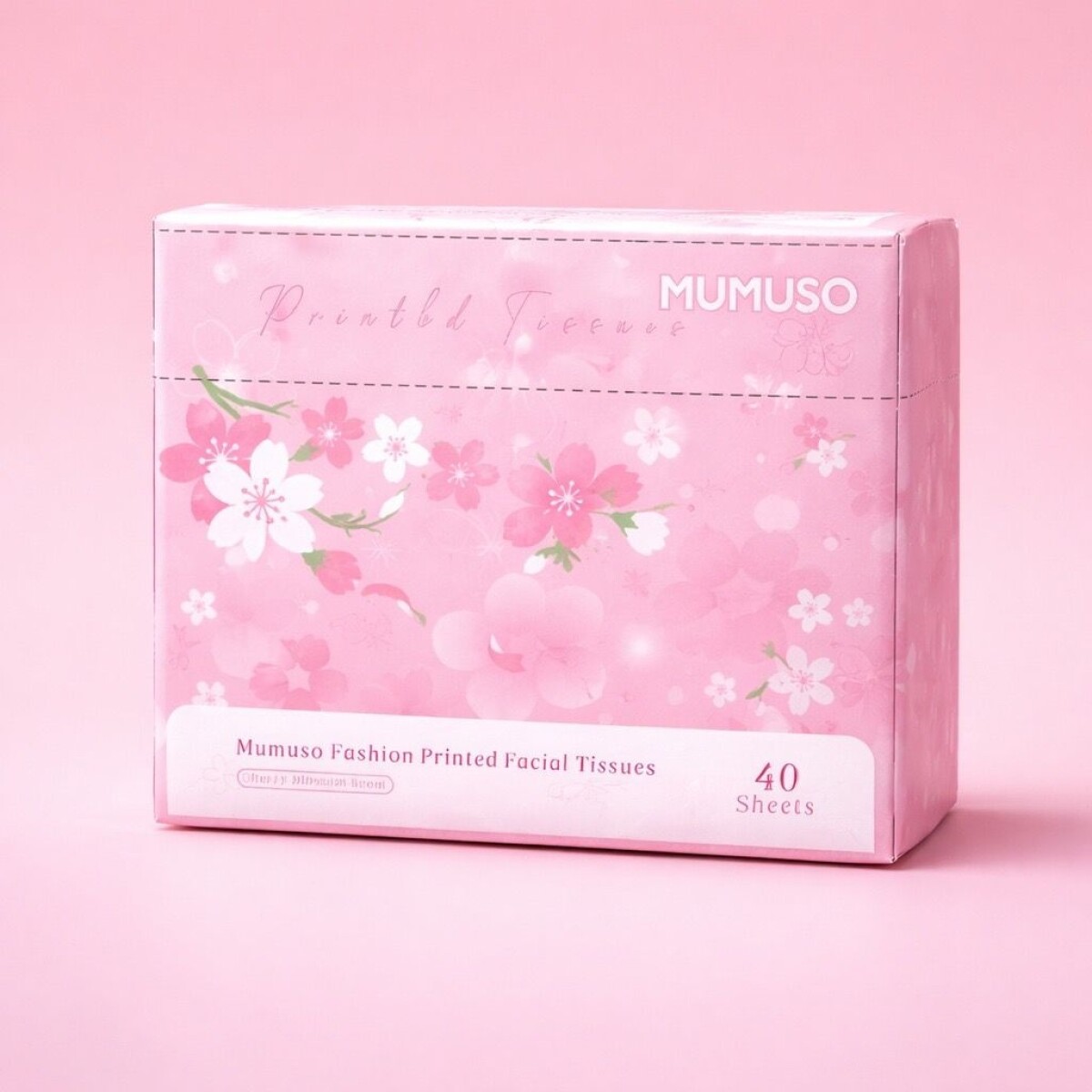 PAÑUELOS DE PAPEL CON ESTAMPADO DE FLOR DE CEREZO 