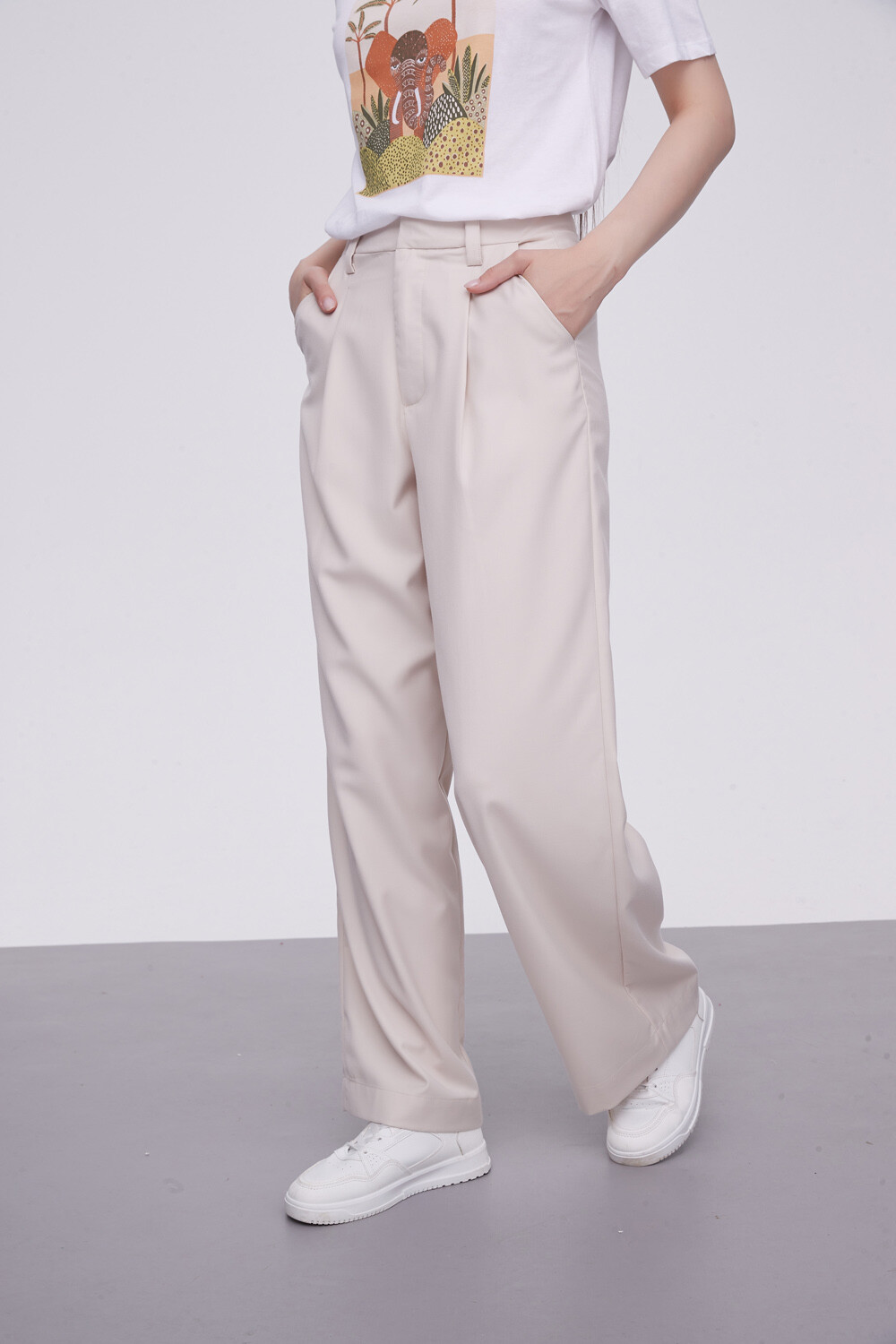 Pantalon Acacia Beige Claro