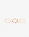 Sets Anillos Metal Set Anillos Metal Y Esmalte Color - Dorado
