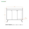 Aparador Bargueño Buffet Living 3p Premium® 15mm Negro Aparador Bargueño Buffet Living 3p Premium® 15mm Negro