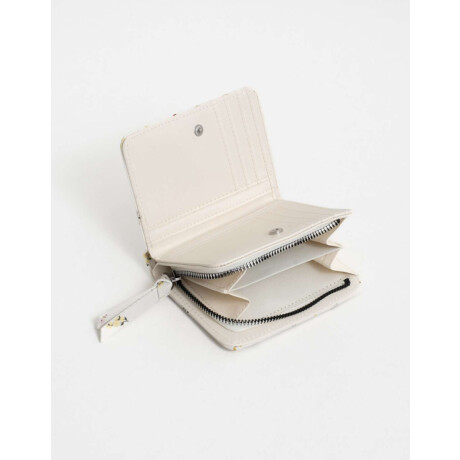 Billetera Cuerina Flores Estampado Flores