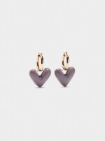 Aros De Corazón violeta