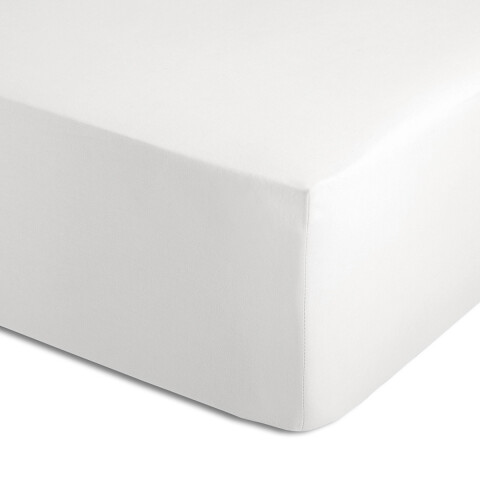 Sábana Ajustable 2 Plazas 130 Hilos Dohler 100% Algodón BLANCO