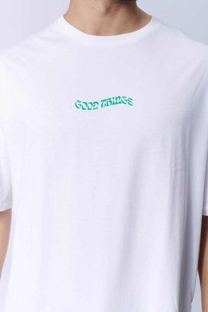 Remera oversize Good Things Blanca