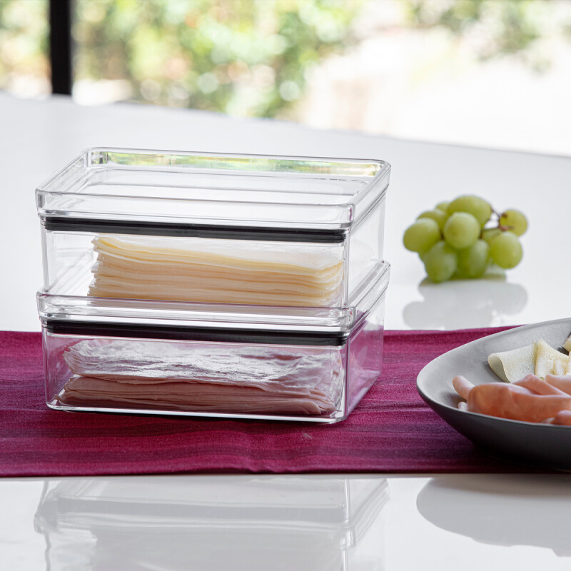 Pote hermético Lumini rectangular 770 cc TRANSPARENTE