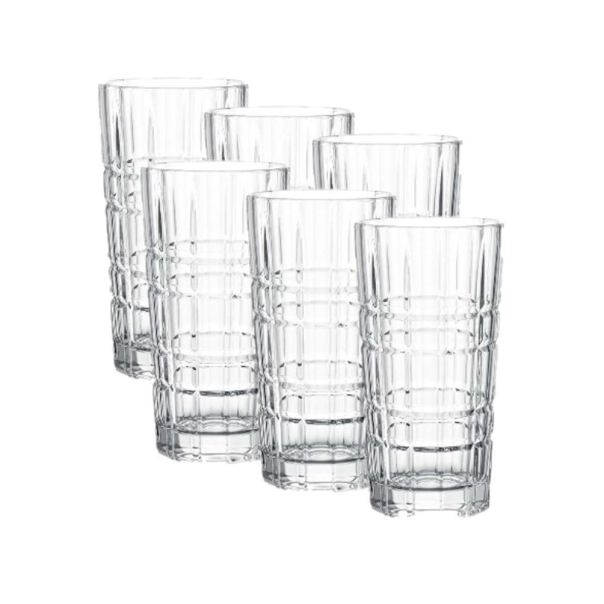 Vaso de vidrio calado X6 unidades - Vaso De Vidrio Calado X6 Unidades 