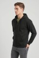 Campera deportiva clásica con capucha NEGRO