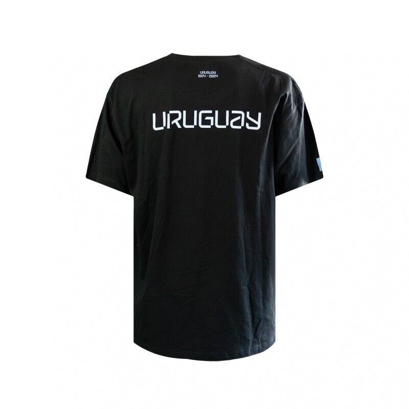 REMERA AUF CUELLO A LA BASE NEGRO