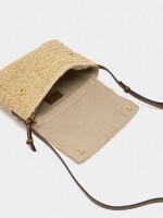Bolso De Bandolera Efecto Rafia natural
