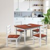 Juego De Comedor Mesa + 4 Sillas Madera cera/ blanco Juego De Comedor Mesa + 4 Sillas Madera Cera/ Blanco