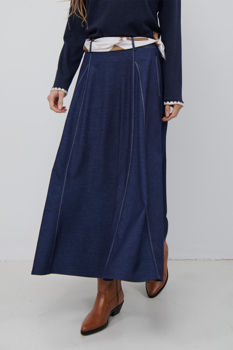 FALDA JEAN TEXTIL AZUL