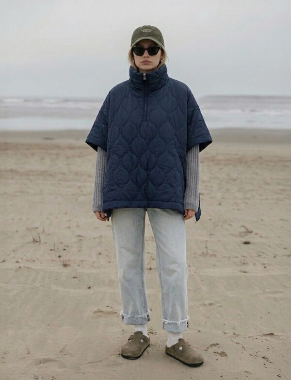 Poncho Capitoneado AZUL