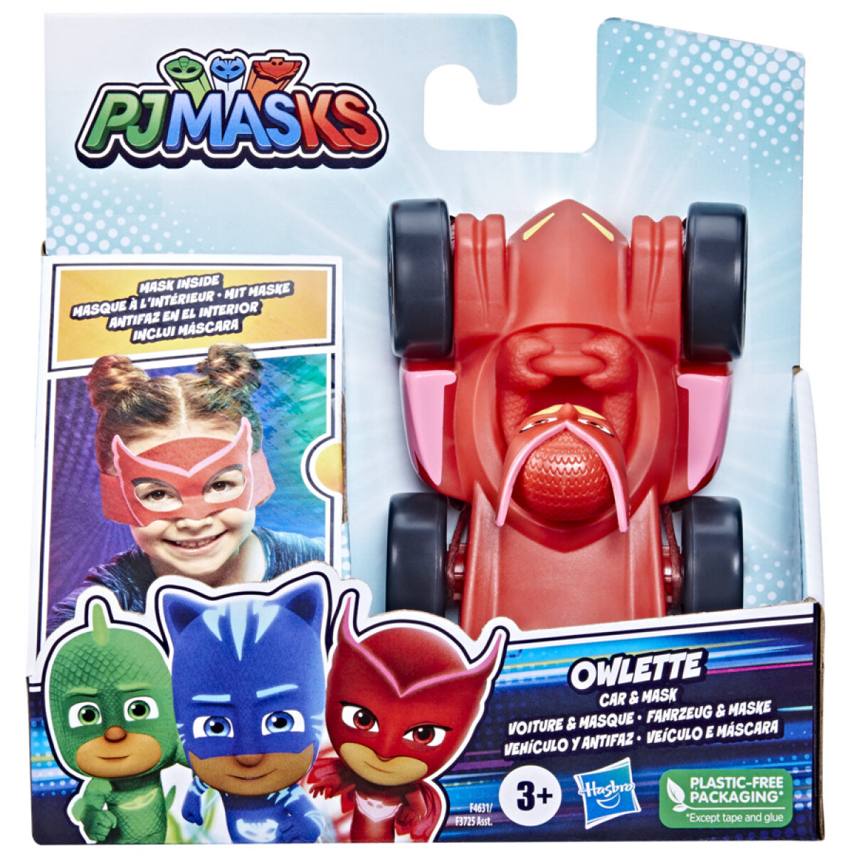 Vehículo y antifaz PJ Masks Ululette 