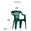 Pack De 6 Sillas De Plastico P/ Jardin Patio Apilables Ltc Color Verde Pack De 6 Sillas De Plastico P/ Jardin Patio Apilables Ltc Color Verde