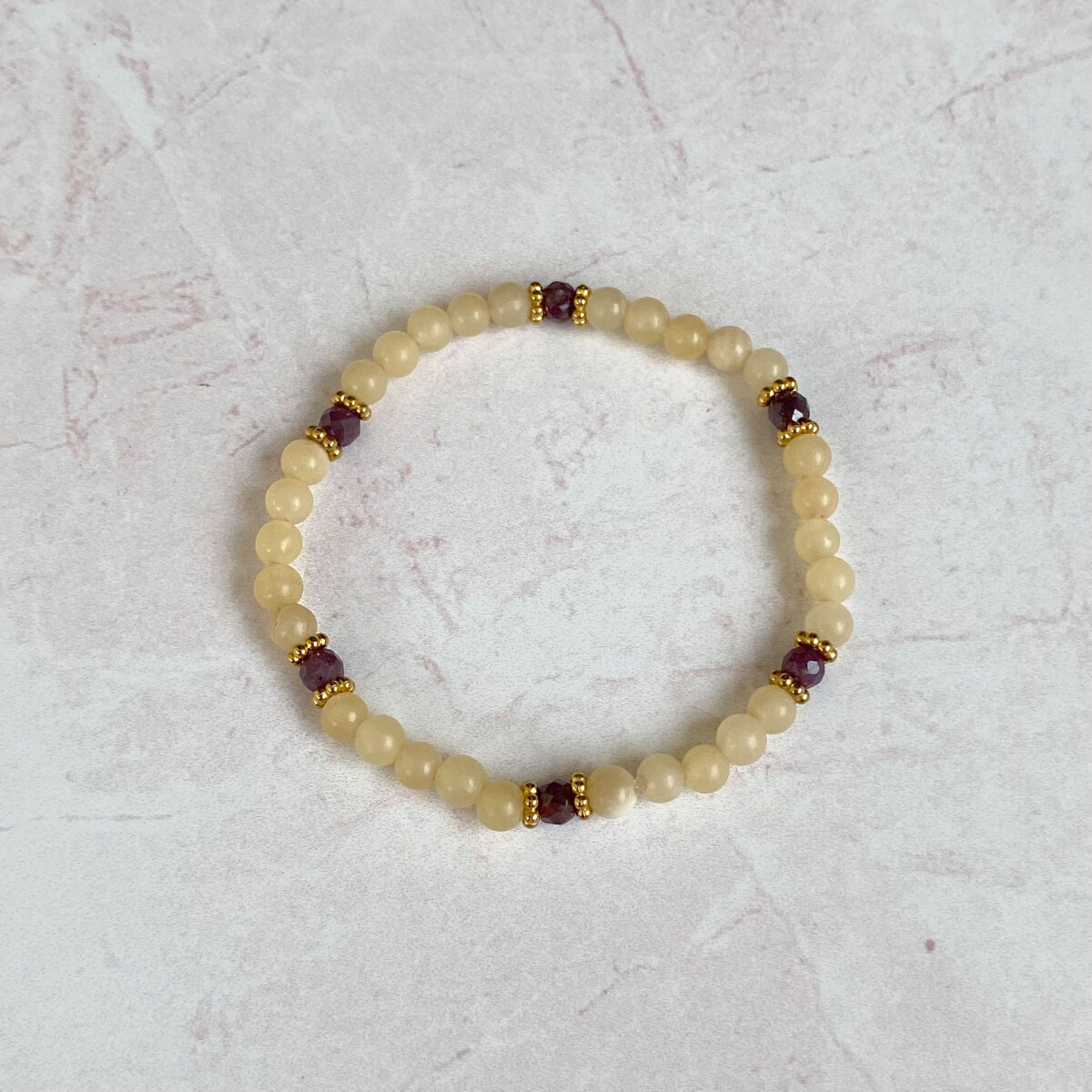 Pulsera BRUNELLA en acero y piedras naturales 