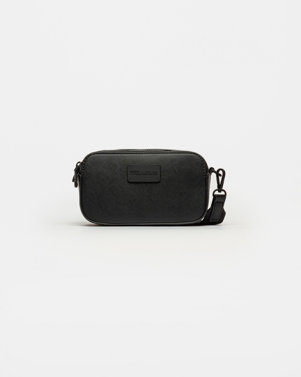 Bandolera Penny En Efecto Cuero Zaffiano - Negro 