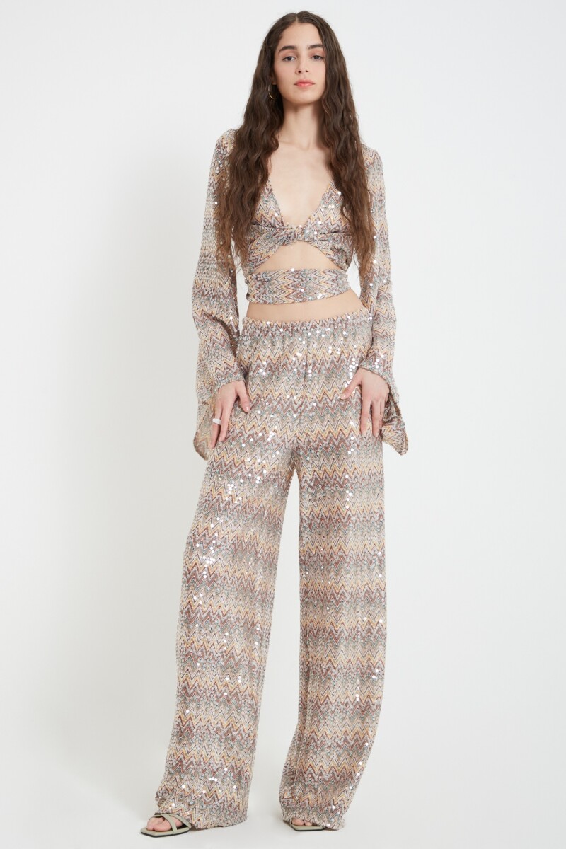 Pantalón lentejuela Multicolor