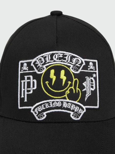 PHILIPP PLEIN - gorra negra Smile con diseño bordado Negro