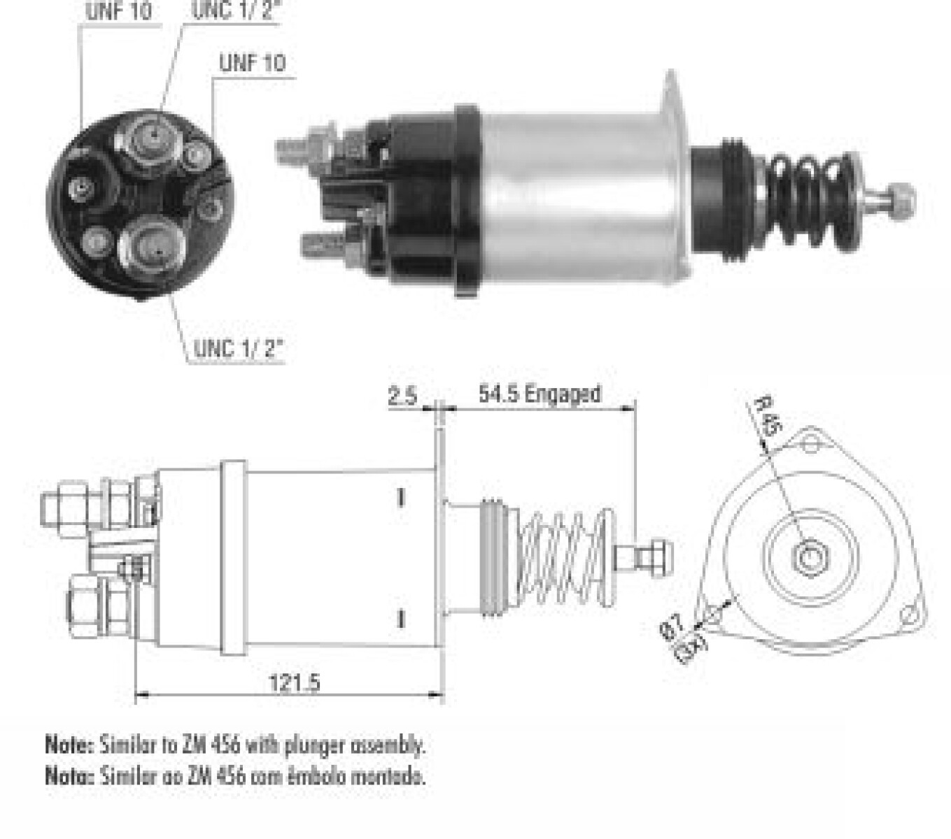 AUTOMATICO DE ARRANQUE - CUMMINS/EMBOLO D.REMY 42MT 12V ZM 