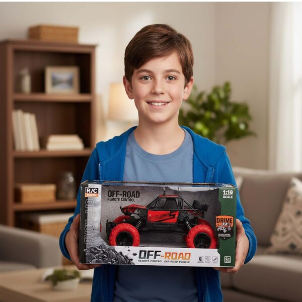 Auto A Control Remoto Todoterreno Motion Climb Recargable Color Rojo