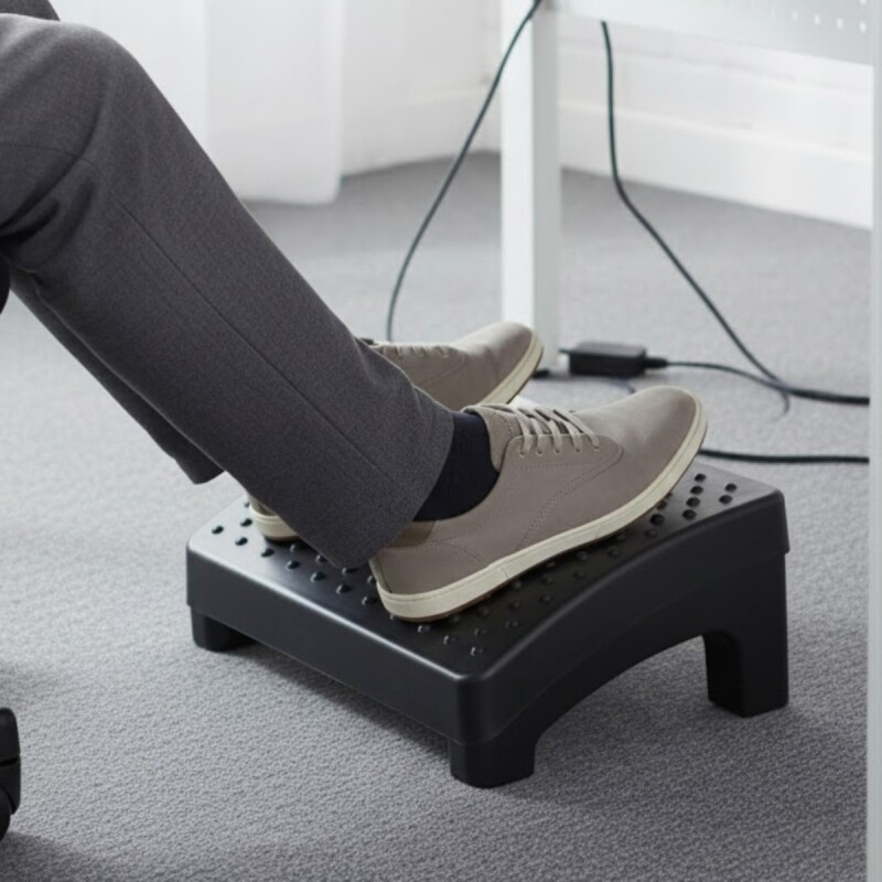 Apoya pie de escritorio NEGRO