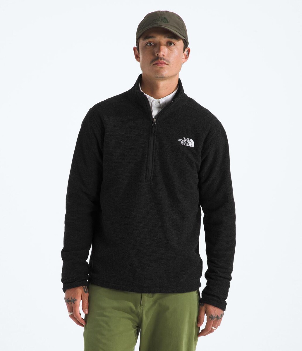 Buzo Polar Textured cierre de 1/4 hombre - Tnf Black Heather 