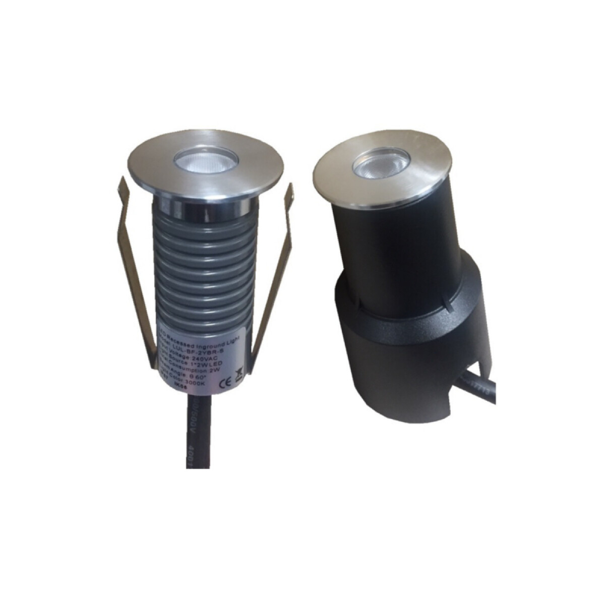 Luminaria de embutir piso LED 2W cálida IP67 Ø38mm - TP0602 