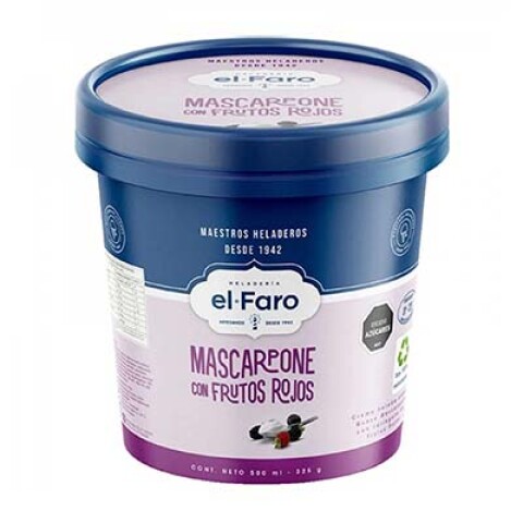 Helado de Mascarpone Con Frutos Rojos El Faro 500ml Helado de Mascarpone Con Frutos Rojos El Faro 500ml